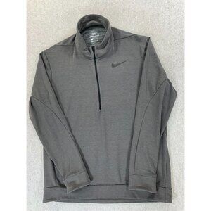 Nike Dri Fit 1/2‎ Zip Athletic Pullover (Men's Large) Gray